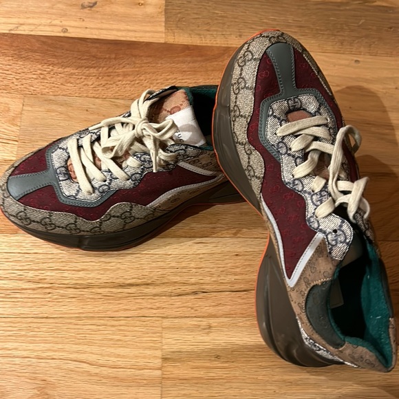 Gucci Colab men’s sneakers RARE all design into one size 8+ designers shoes - Picture 2 of 7